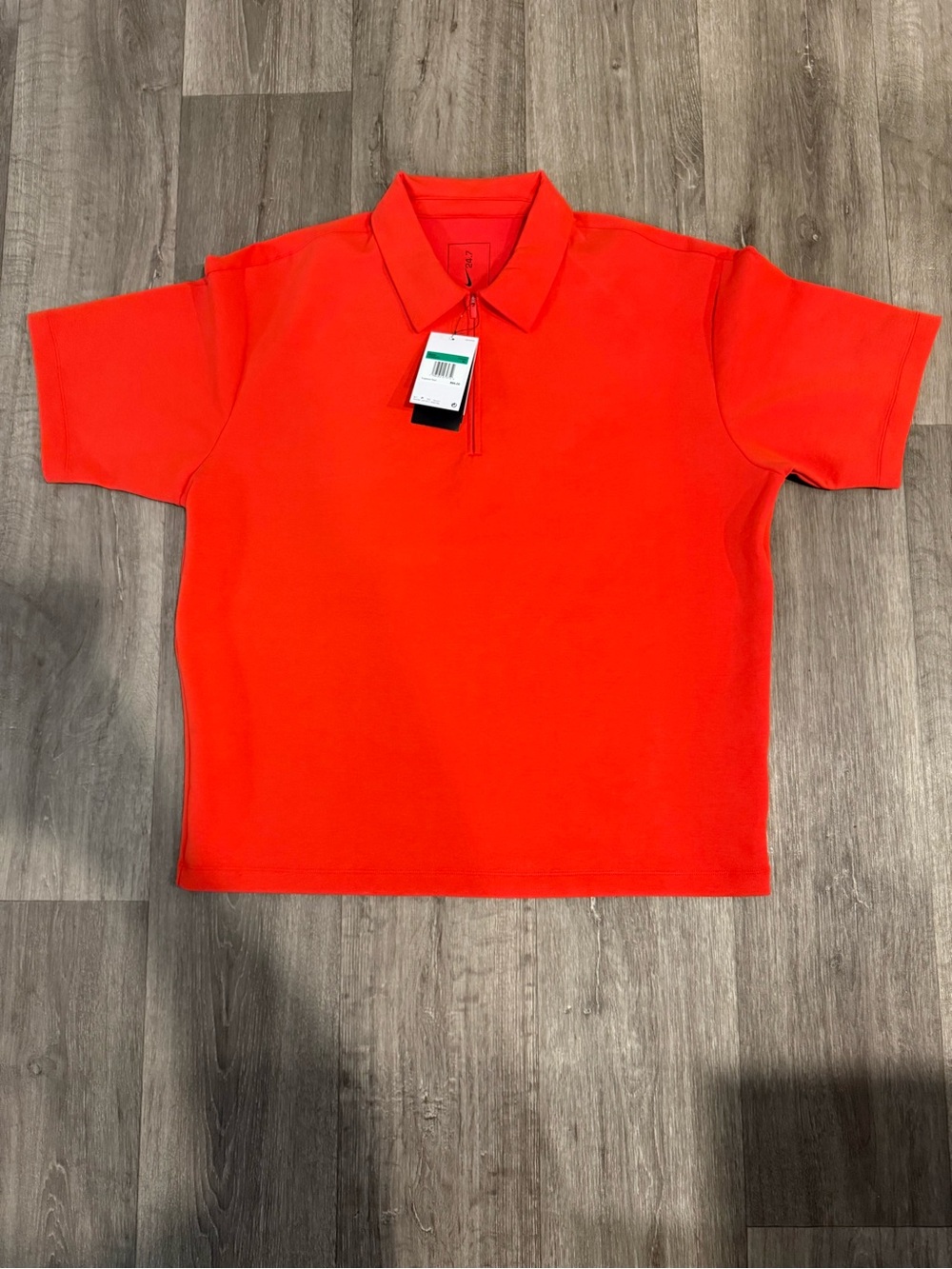 Nike Men's 24.7 Impossibly Soft Dri-FIT 1/4-Zip Polo Shirt  XL  $95 Orange